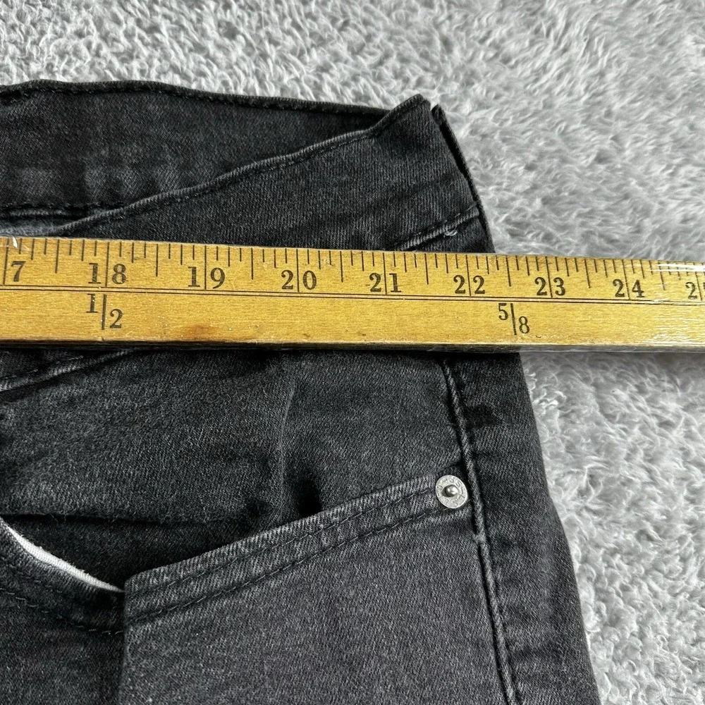 Levi's 514 Black Jeans Mens 48x30 Straight Fit Stretch Clean Fade Goth Retro